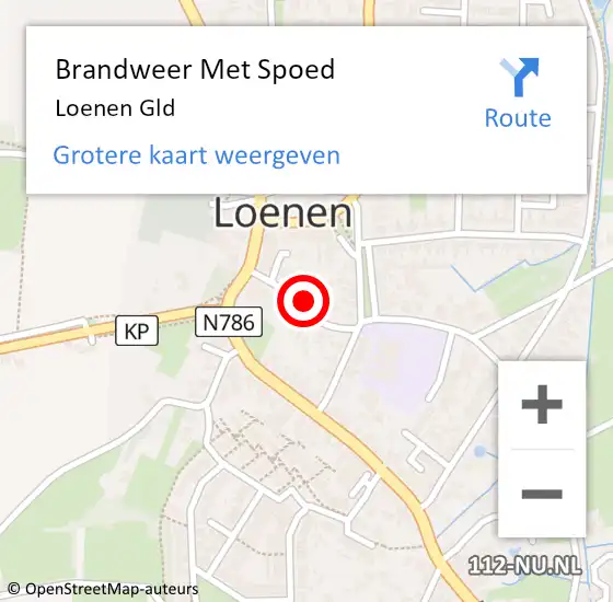 Locatie op kaart van de 112 melding: Brandweer Met Spoed Naar Loenen Gld op 30 maart 2014 12:38