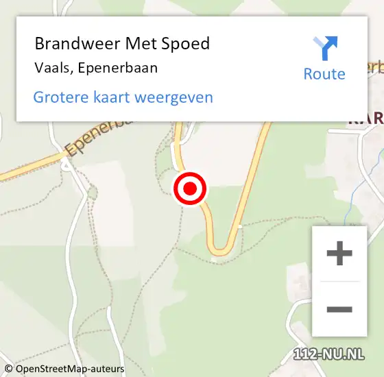 Locatie op kaart van de 112 melding: Brandweer Met Spoed Naar Vaals, Epenerbaan op 24 april 2019 12:28