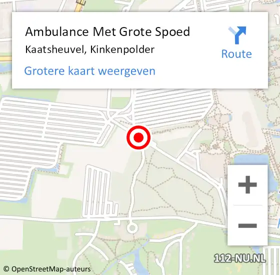 Locatie op kaart van de 112 melding: Ambulance Met Grote Spoed Naar Kaatsheuvel, Kinkenpolder op 24 april 2019 14:20
