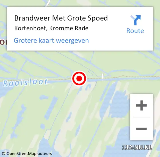 Locatie op kaart van de 112 melding: Brandweer Met Grote Spoed Naar Kortenhoef, Kromme Rade op 24 april 2019 14:52