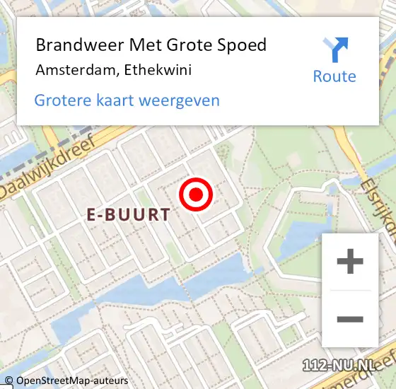 Locatie op kaart van de 112 melding: Brandweer Met Grote Spoed Naar Amsterdam, Ethekwini op 24 april 2019 16:35