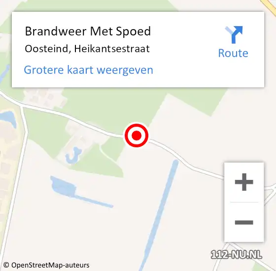 Locatie op kaart van de 112 melding: Brandweer Met Spoed Naar Oosteind, Heikantsestraat op 24 april 2019 20:37