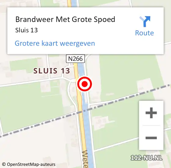 Locatie op kaart van de 112 melding: Brandweer Met Grote Spoed Naar Sluis 13 op 30 maart 2014 15:20