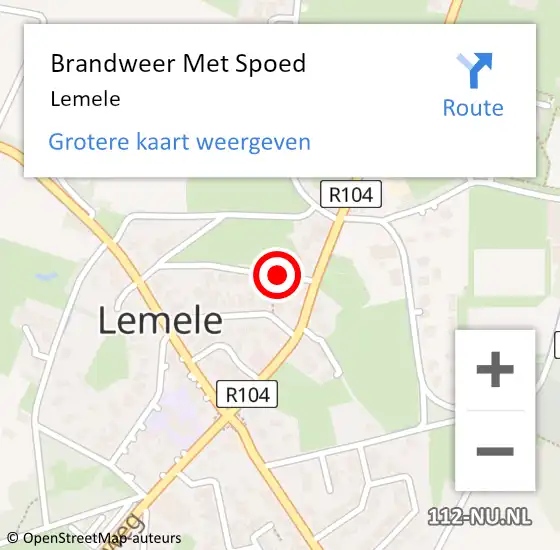 Locatie op kaart van de 112 melding: Brandweer Met Spoed Naar Lemele op 25 april 2019 17:25