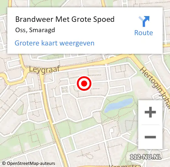 Locatie op kaart van de 112 melding: Brandweer Met Grote Spoed Naar Oss, Smaragd op 25 april 2019 23:49