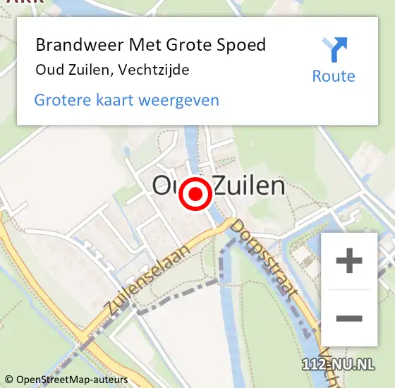 Locatie op kaart van de 112 melding: Brandweer Met Grote Spoed Naar Oud Zuilen, Vechtzijde op 26 april 2019 00:10