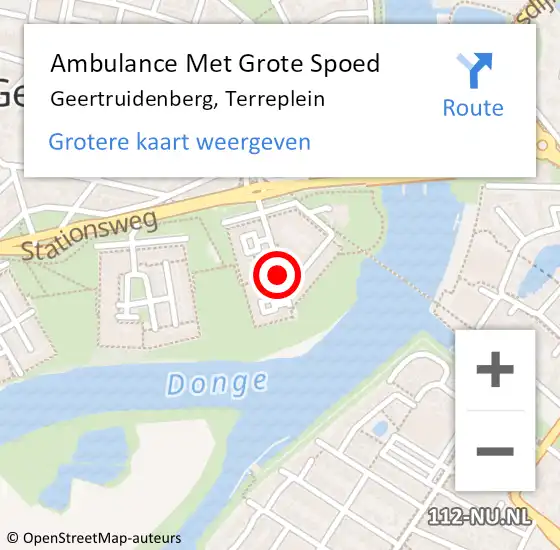 Locatie op kaart van de 112 melding: Ambulance Met Grote Spoed Naar Geertruidenberg, Terreplein op 26 april 2019 05:07