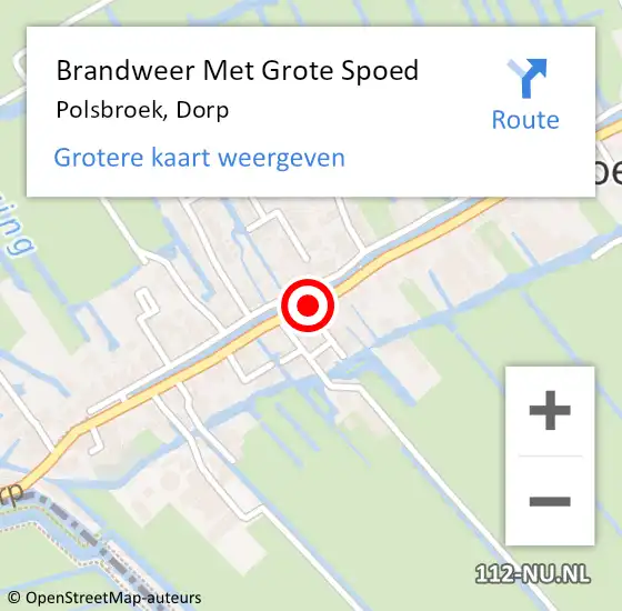 Locatie op kaart van de 112 melding: Brandweer Met Grote Spoed Naar Polsbroek, Dorp op 27 april 2019 12:56