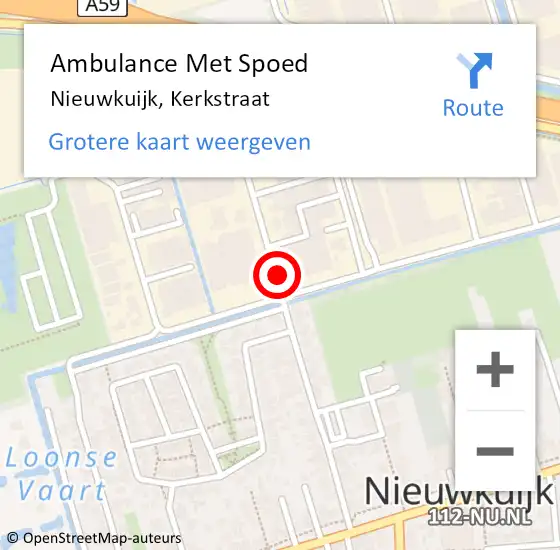 Locatie op kaart van de 112 melding: Ambulance Met Spoed Naar Nieuwkuijk, Kerkstraat op 27 april 2019 20:51