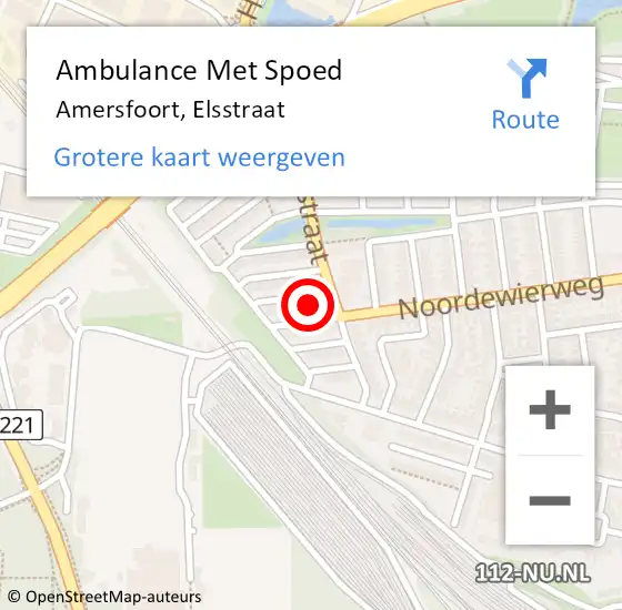 Locatie op kaart van de 112 melding: Ambulance Met Spoed Naar Amersfoort, Elsstraat op 30 maart 2014 20:39