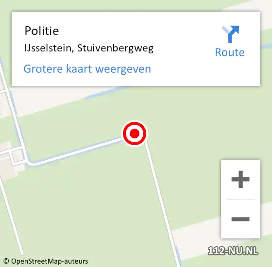 Locatie op kaart van de 112 melding: Politie IJsselstein, Stuivenbergweg op 28 april 2019 00:18