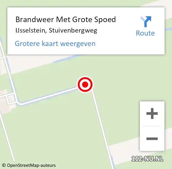 Locatie op kaart van de 112 melding: Brandweer Met Grote Spoed Naar IJsselstein, Stuivenbergweg op 28 april 2019 00:20