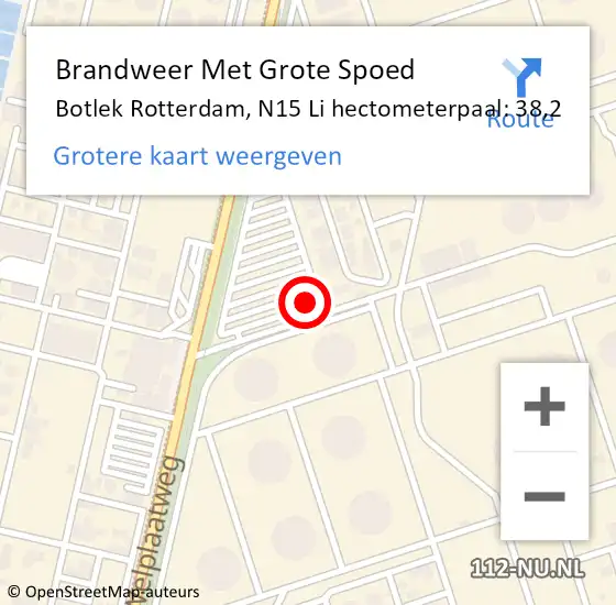 Locatie op kaart van de 112 melding: Brandweer Met Grote Spoed Naar Botlek Rotterdam, Sint-Mariastraat op 28 april 2019 00:21