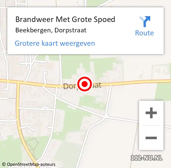 Locatie op kaart van de 112 melding: Brandweer Met Grote Spoed Naar Beekbergen, Dorpstraat op 28 april 2019 09:05