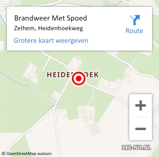 Locatie op kaart van de 112 melding: Brandweer Met Spoed Naar Zelhem, Heidenhoekweg op 30 maart 2014 21:58