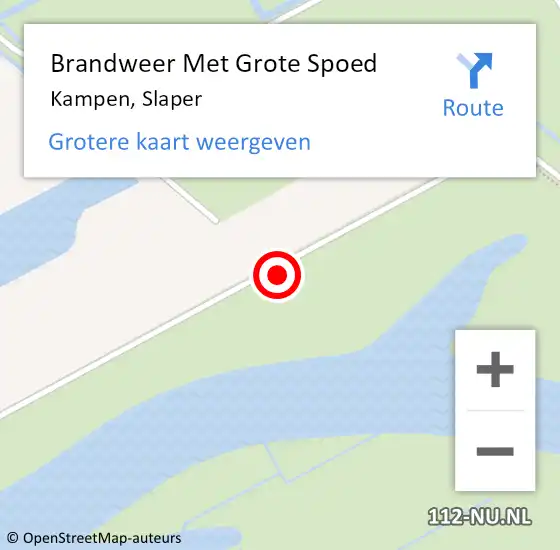 Locatie op kaart van de 112 melding: Brandweer Met Grote Spoed Naar Kampen, Slaper op 28 april 2019 18:40