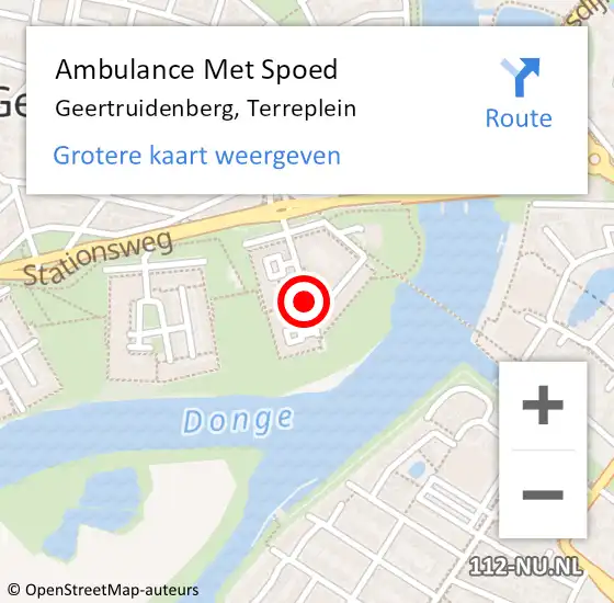 Locatie op kaart van de 112 melding: Ambulance Met Spoed Naar Geertruidenberg, Terreplein op 29 april 2019 09:50