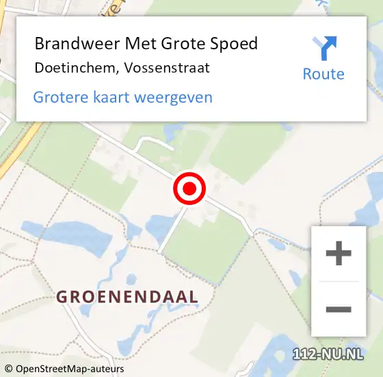 Locatie op kaart van de 112 melding: Brandweer Met Grote Spoed Naar Doetinchem, Vossenstraat op 29 april 2019 14:49