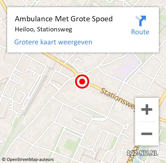 Locatie op kaart van de 112 melding: Ambulance Met Grote Spoed Naar Heiloo, Stationsweg op 29 april 2019 17:54