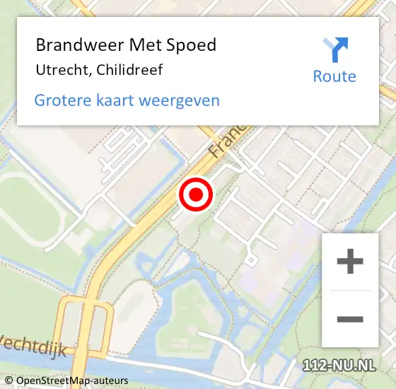 Locatie op kaart van de 112 melding: Brandweer Met Spoed Naar Utrecht, Chilidreef op 29 april 2019 19:13