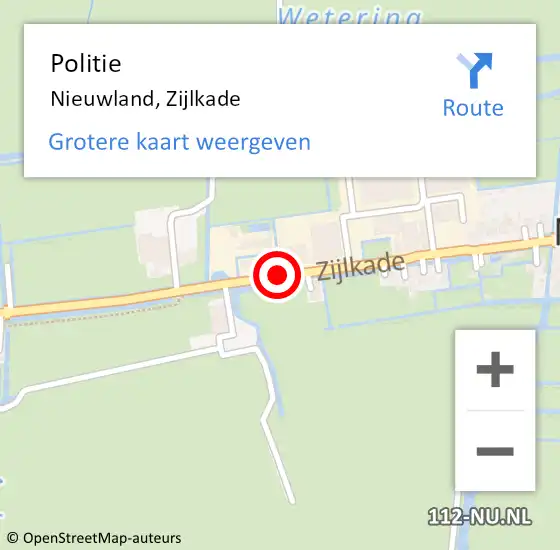 Locatie op kaart van de 112 melding: Politie Nieuwland, Zijlkade op 30 april 2019 11:34