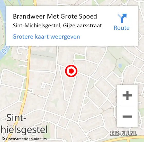 Locatie op kaart van de 112 melding: Brandweer Met Grote Spoed Naar Sint-Michielsgestel, Gijzelaarsstraat op 30 april 2019 17:50