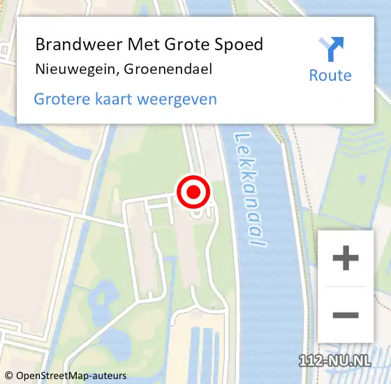 Locatie op kaart van de 112 melding: Brandweer Met Grote Spoed Naar Nieuwegein, Groenendael op 27 september 2013 08:27