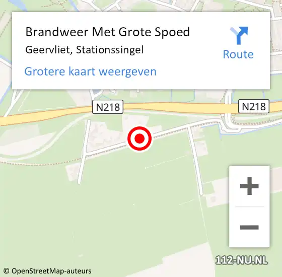 Locatie op kaart van de 112 melding: Brandweer Met Grote Spoed Naar Geervliet, Stationssingel op 1 mei 2019 07:39