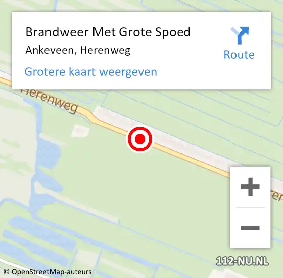 Locatie op kaart van de 112 melding: Brandweer Met Grote Spoed Naar Ankeveen, Herenweg op 1 mei 2019 13:01