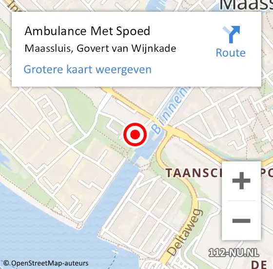 Locatie op kaart van de 112 melding: Ambulance Met Spoed Naar Maassluis, Govert van Wijnkade op 1 mei 2019 14:39