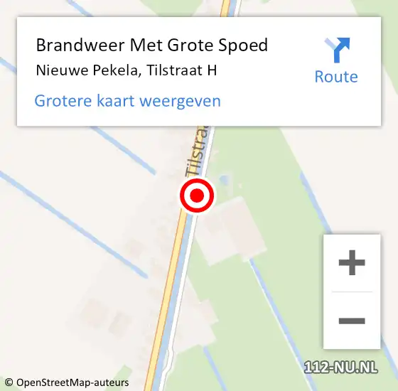 Locatie op kaart van de 112 melding: Brandweer Met Grote Spoed Naar Nieuwe Pekela, Tilstraat H op 1 mei 2019 15:00