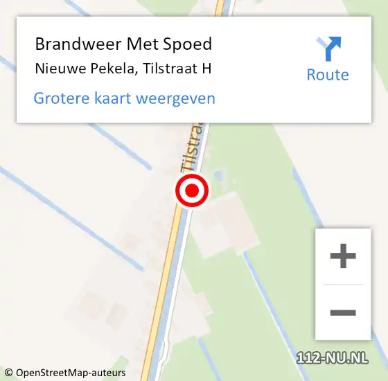 Locatie op kaart van de 112 melding: Brandweer Met Spoed Naar Nieuwe Pekela, Tilstraat H op 1 mei 2019 16:21