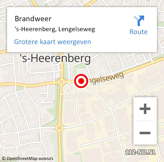 Locatie op kaart van de 112 melding: Brandweer 's-Heerenberg, Lengelseweg op 1 mei 2019 22:27