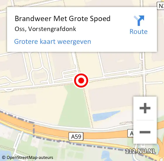 Locatie op kaart van de 112 melding: Brandweer Met Grote Spoed Naar Oss, Vorstengrafdonk op 2 mei 2019 13:52