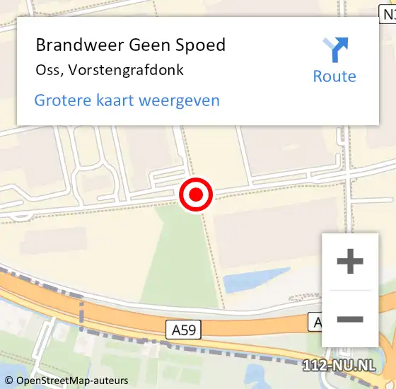 Locatie op kaart van de 112 melding: Brandweer Geen Spoed Naar Oss, Vorstengrafdonk op 2 mei 2019 13:54