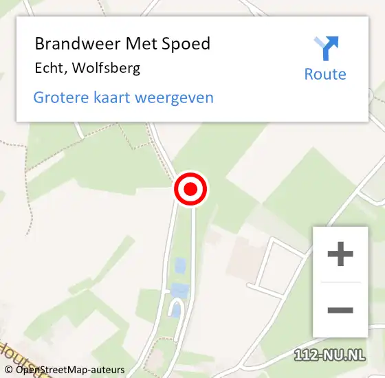 Locatie op kaart van de 112 melding: Brandweer Met Spoed Naar Echt, Wolfsberg op 3 mei 2019 05:08