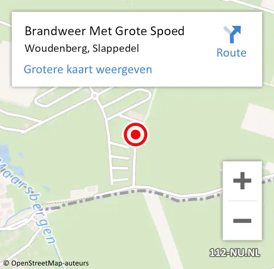 Locatie op kaart van de 112 melding: Brandweer Met Grote Spoed Naar Woudenberg, Slappedel op 3 mei 2019 10:23