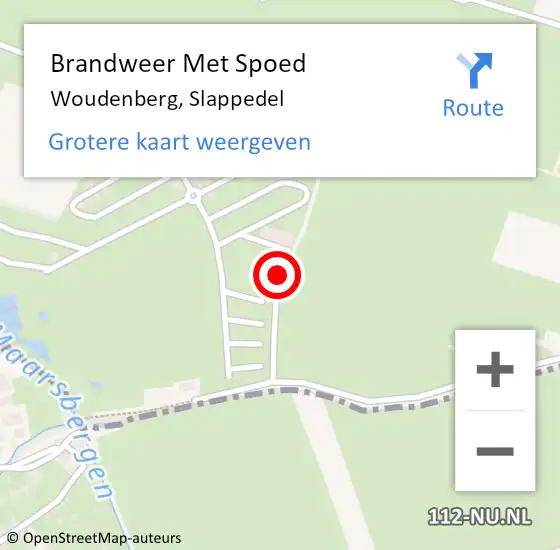 Locatie op kaart van de 112 melding: Brandweer Met Spoed Naar Woudenberg, Slappedel op 3 mei 2019 10:59