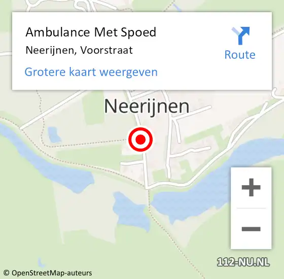 Locatie op kaart van de 112 melding: Ambulance Met Spoed Naar Neerijnen, Voorstraat op 3 mei 2019 13:44