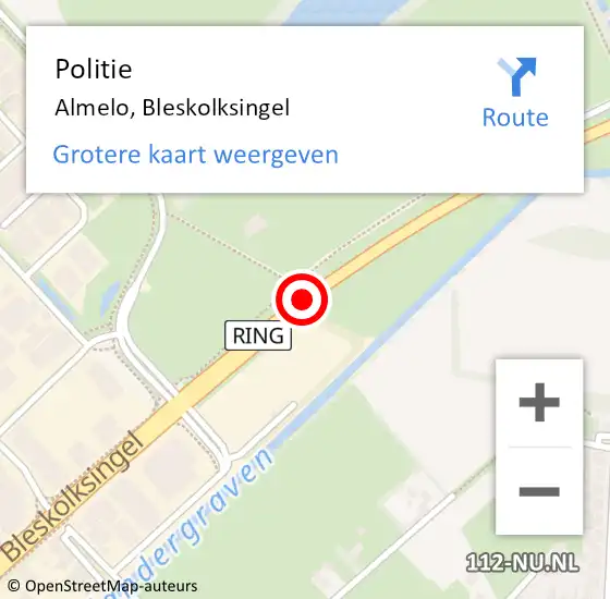 Locatie op kaart van de 112 melding: Politie Almelo, Bleskolksingel op 3 mei 2019 14:35