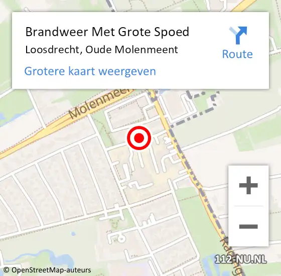 Locatie op kaart van de 112 melding: Brandweer Met Grote Spoed Naar Loosdrecht, Oude Molenmeent op 3 mei 2019 18:37