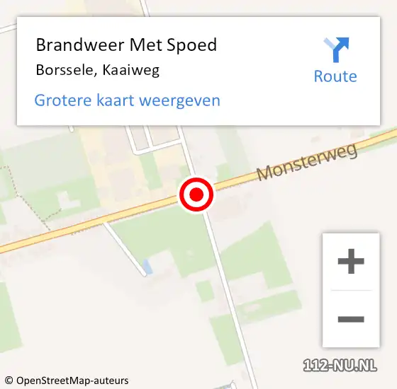 Locatie op kaart van de 112 melding: Brandweer Met Spoed Naar Borssele, Kaaiweg op 4 mei 2019 08:30