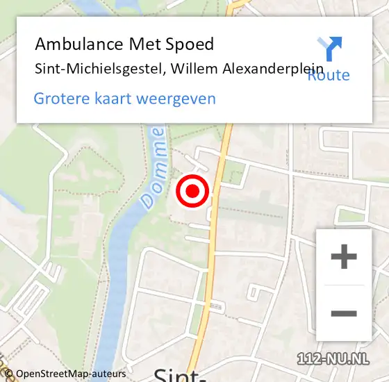 Locatie op kaart van de 112 melding: Ambulance Met Spoed Naar Sint-Michielsgestel, Willem Alexanderplein op 4 mei 2019 11:09