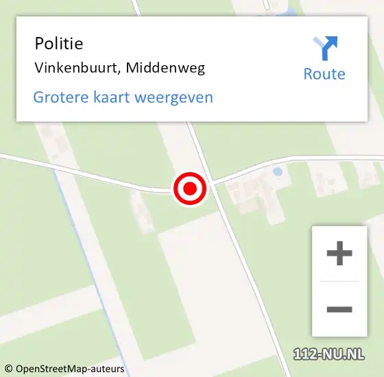 Locatie op kaart van de 112 melding: Politie Vinkenbuurt, Middenweg op 4 mei 2019 12:16