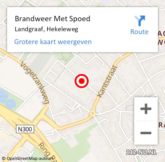 Locatie op kaart van de 112 melding: Brandweer Met Spoed Naar Landgraaf, Hekeleweg op 4 mei 2019 14:43