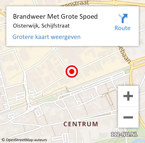 Locatie op kaart van de 112 melding: Brandweer Met Grote Spoed Naar Oisterwijk, Schijfstraat op 4 mei 2019 17:29