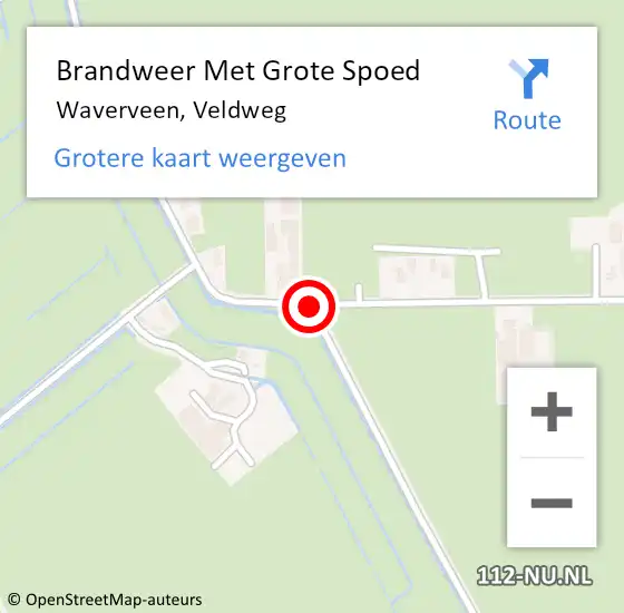 Locatie op kaart van de 112 melding: Brandweer Met Grote Spoed Naar Waverveen, Veldweg op 5 mei 2019 07:06