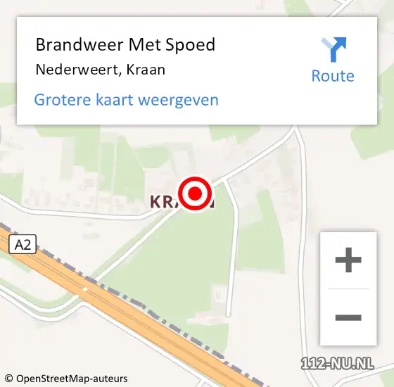 Locatie op kaart van de 112 melding: Brandweer Met Spoed Naar Nederweert, Kraan op 5 mei 2019 09:22