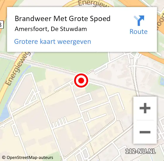 Locatie op kaart van de 112 melding: Brandweer Met Grote Spoed Naar Amersfoort, De Stuwdam op 6 mei 2019 18:24