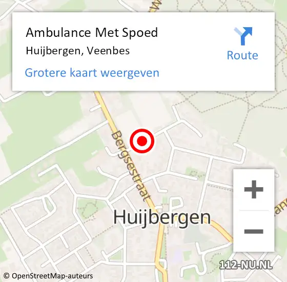 Locatie op kaart van de 112 melding: Ambulance Met Spoed Naar Huijbergen, Veenbes op 6 mei 2019 20:32